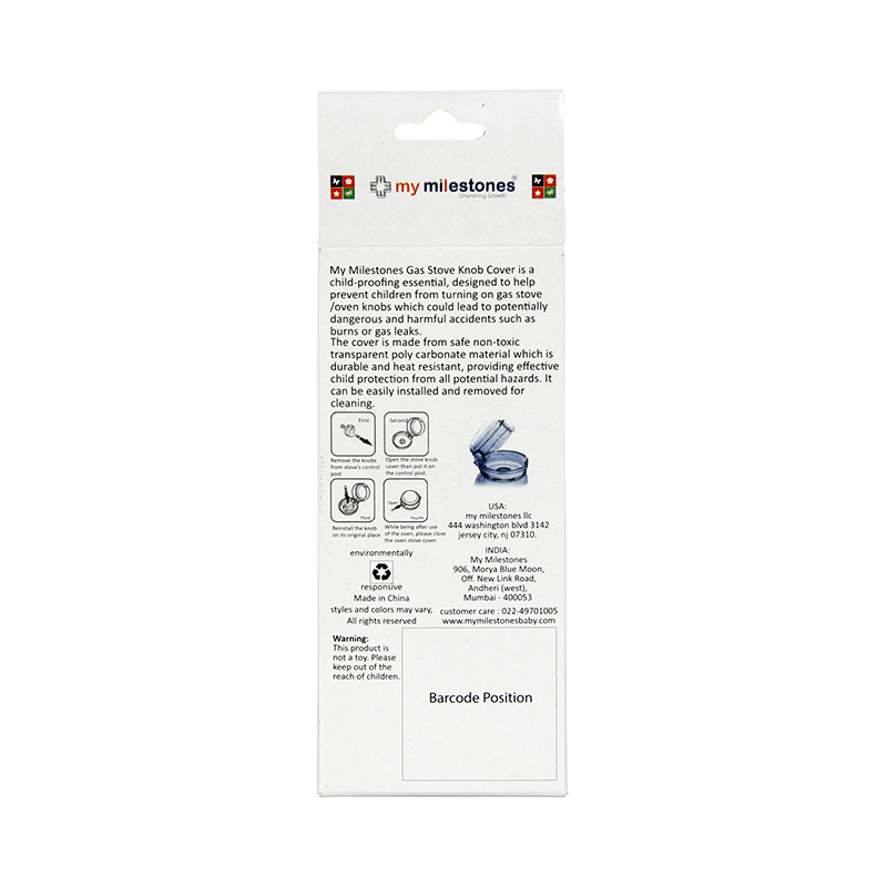 My Milestones Home Safety Gas Stove Knob Cover Transparent - Image 3