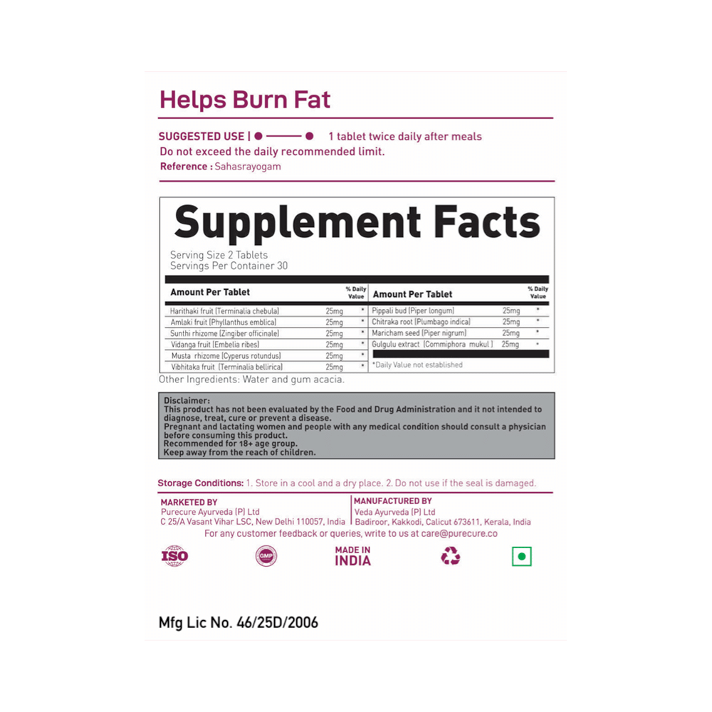 Pure Cure +Co Navaka Guggulu Trim Tablet - Image 4