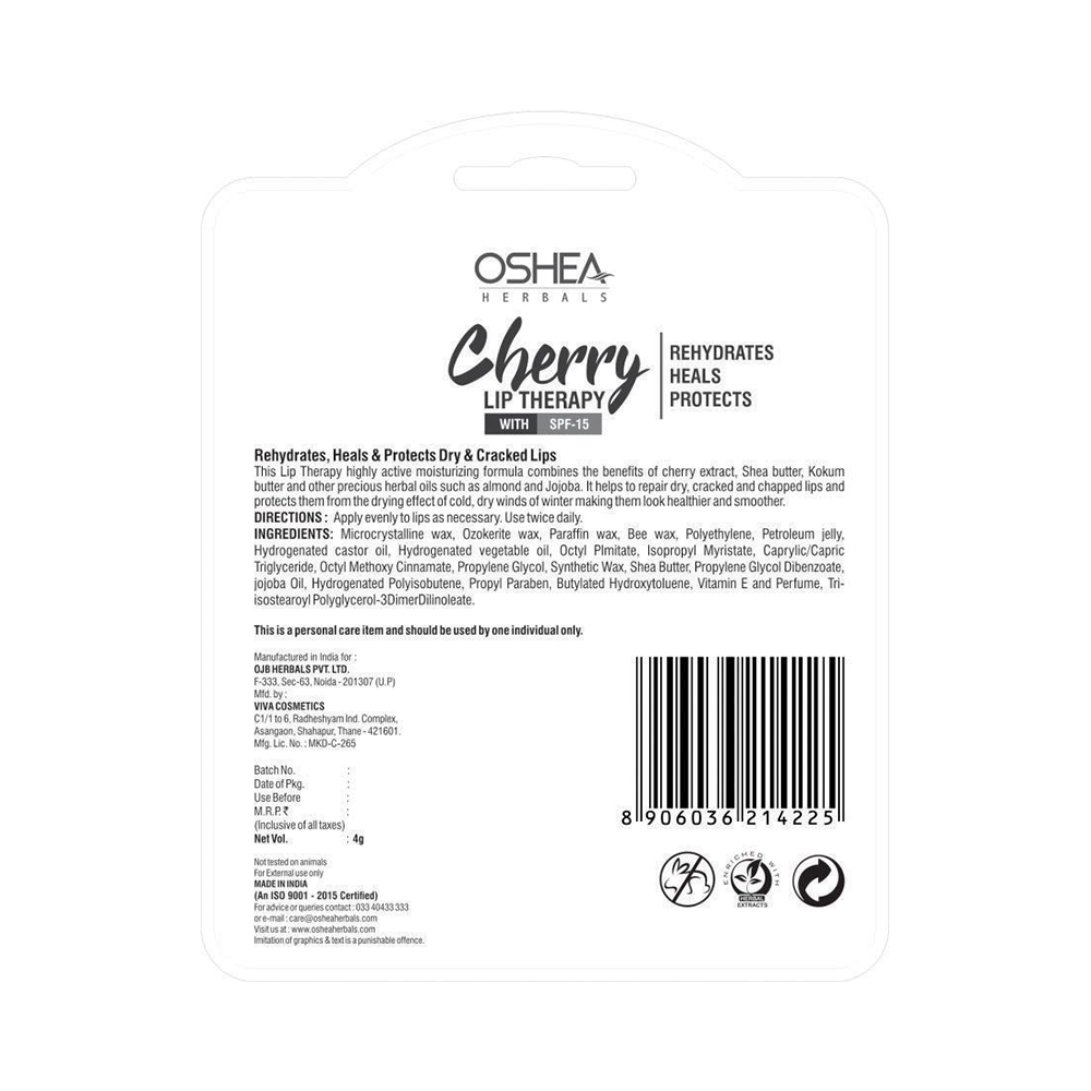 Oshea Herbals Lip Therapy with SPF 15 Cherry - Image 2