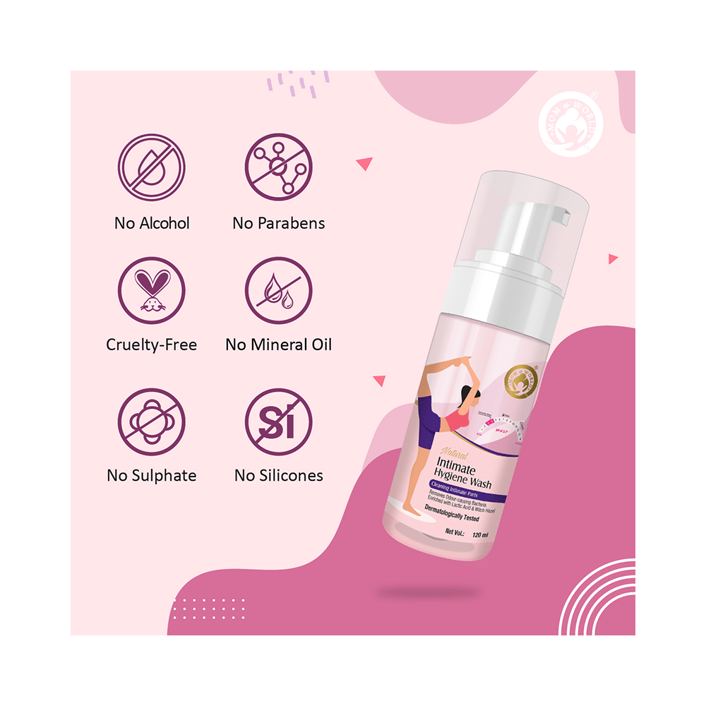 Mom & World Combo Pack of Reusable Menstrual Cup Large, Natural Hygiene Intimate Spray 100ml and Intimate Foaming Hygiene Wash 120ml - Image 8