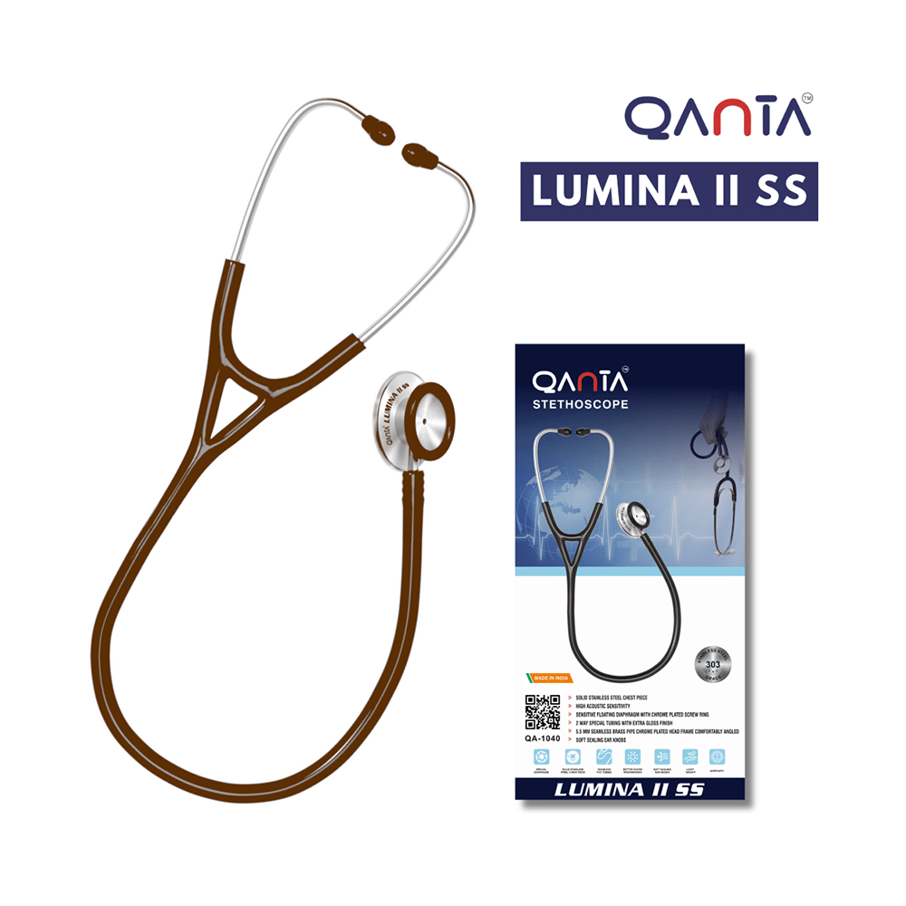 Qanta QA-1040 Stethoscope Lumina II SS With Stainless Steel Chest Piece Brown - Image 6