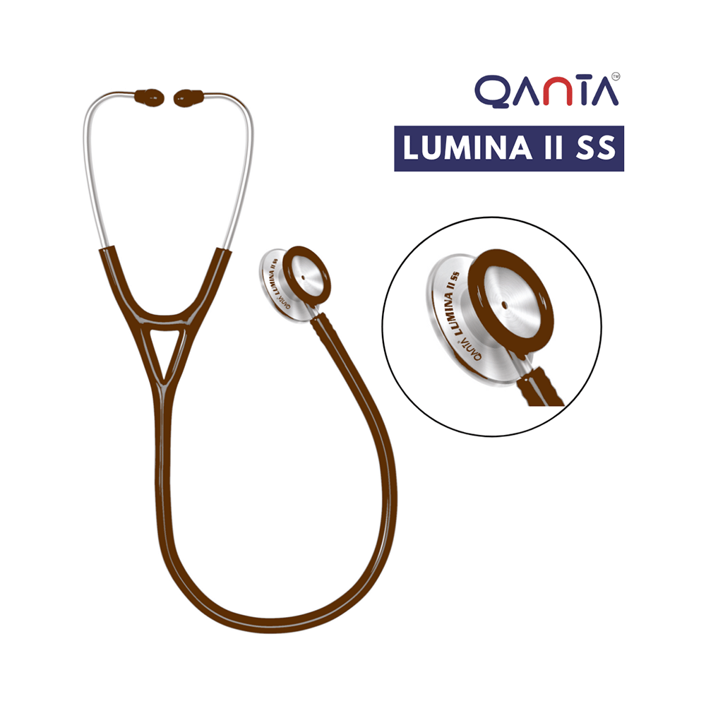 Qanta QA-1040 Stethoscope Lumina II SS With Stainless Steel Chest Piece Brown - Image 2