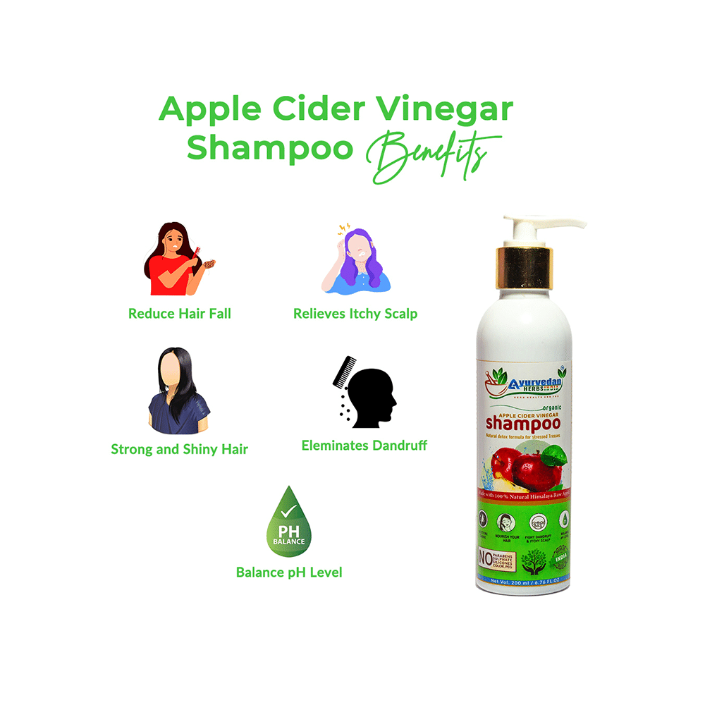 Ayurvedan Herbs India Apple Cider Vinegar Shampoo - Image 3