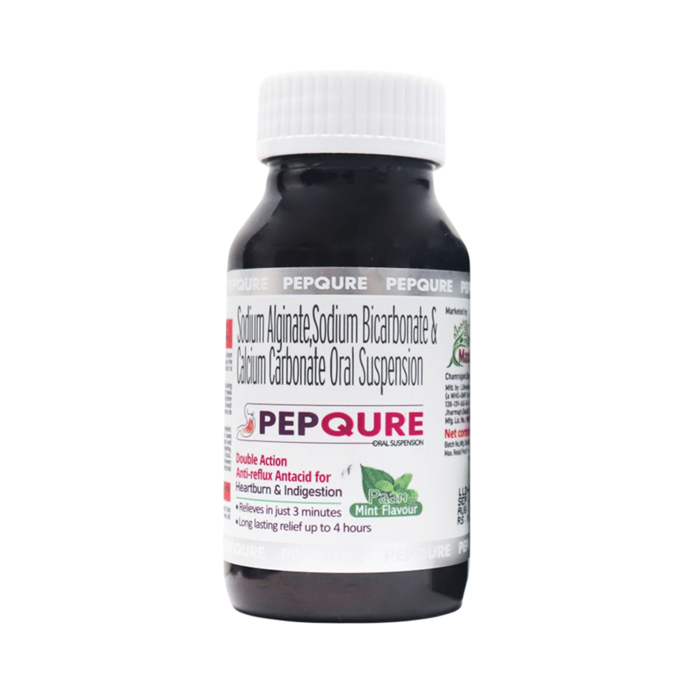 Pepqure Oral Suspension Paan and Mint flavour