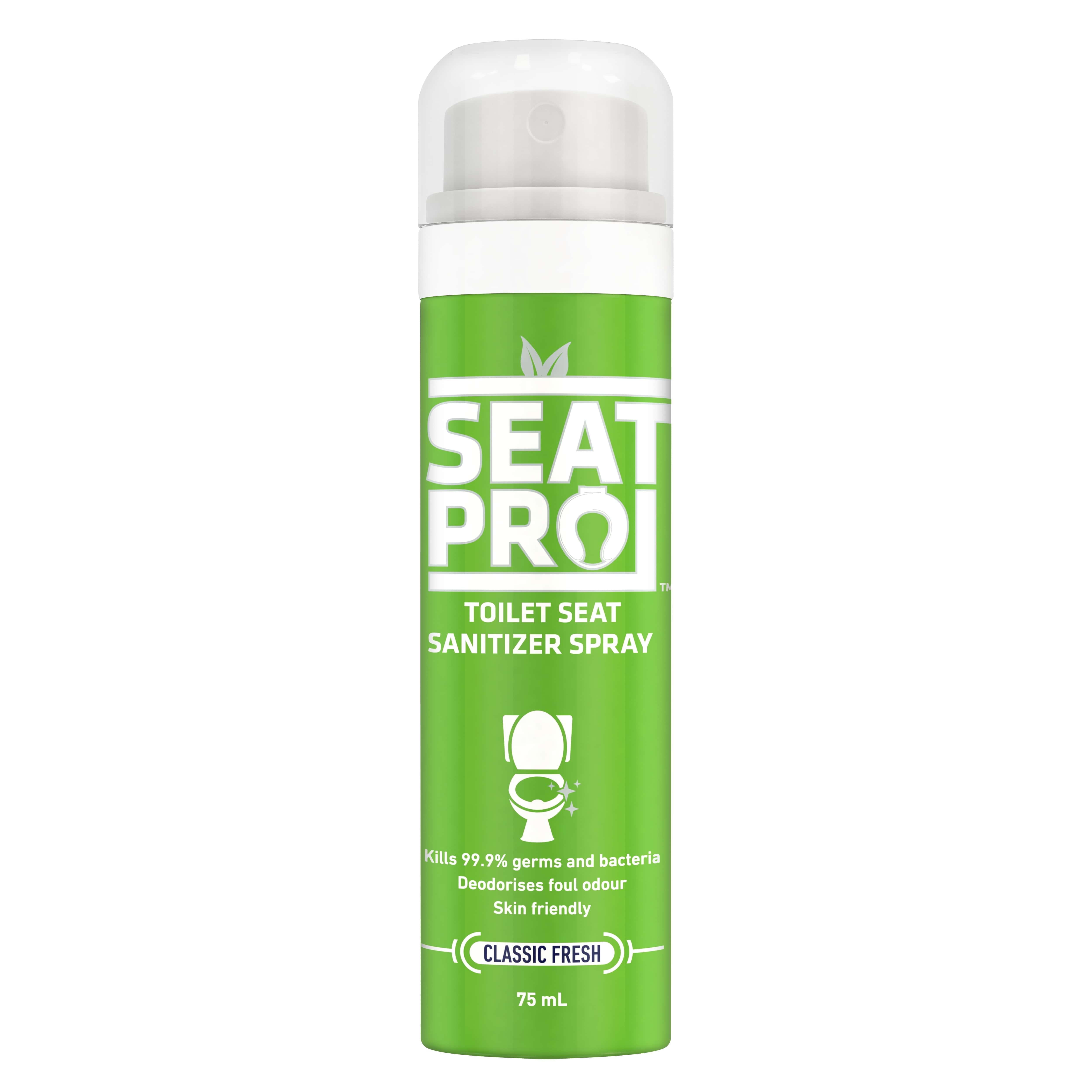 Seat Pro Toilet Seat Sanitizer Spray (75ml Each) Classic Fresh - Image 1