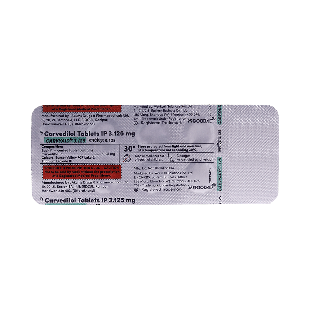 Carvyaid 3.125 Tablet - Image 3