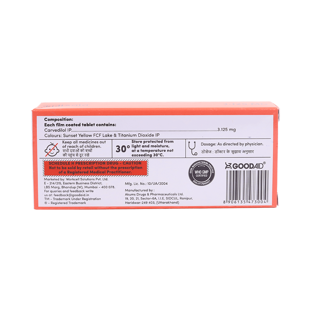 Carvyaid 3.125 Tablet - Image 2