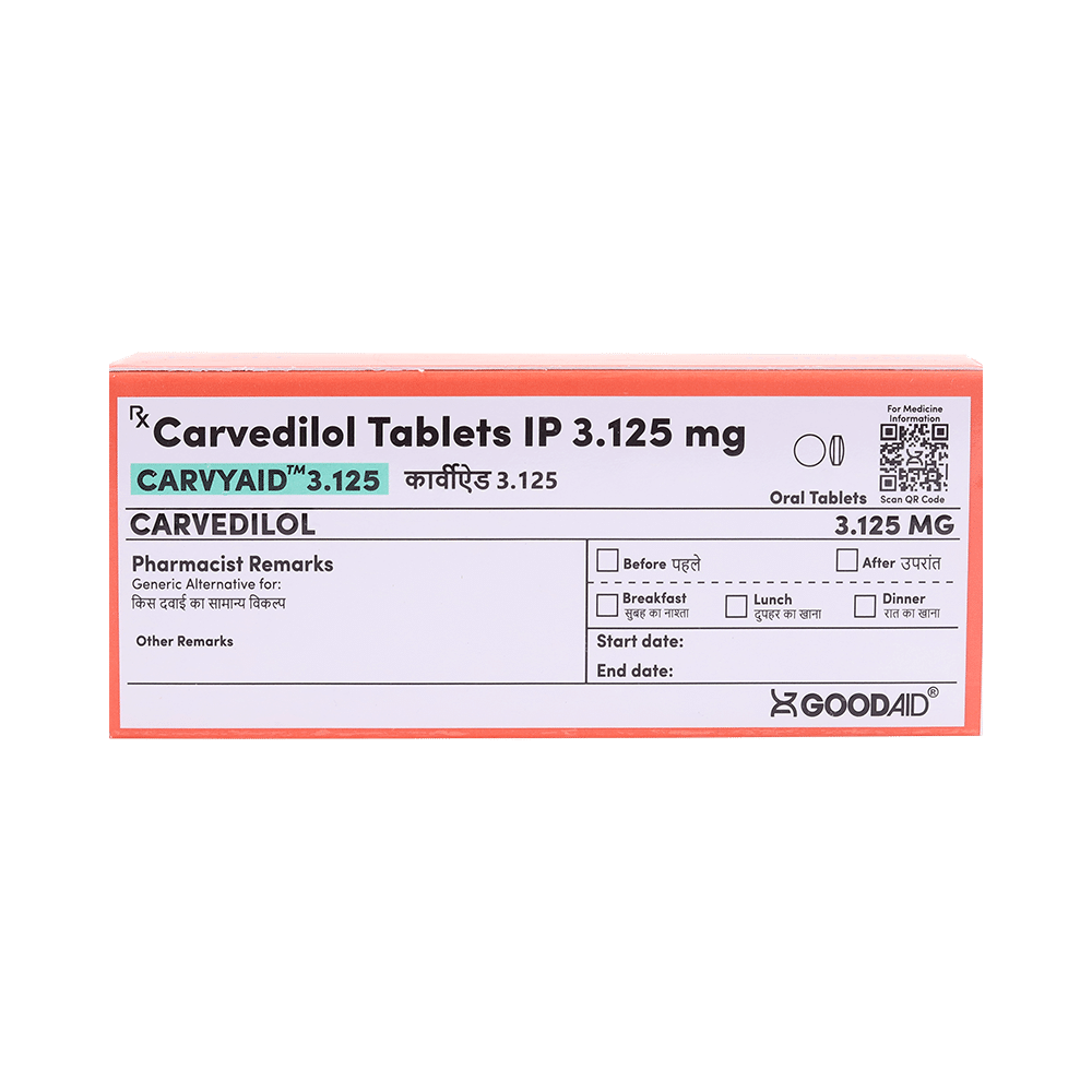 Carvyaid 3.125 Tablet - Image 1