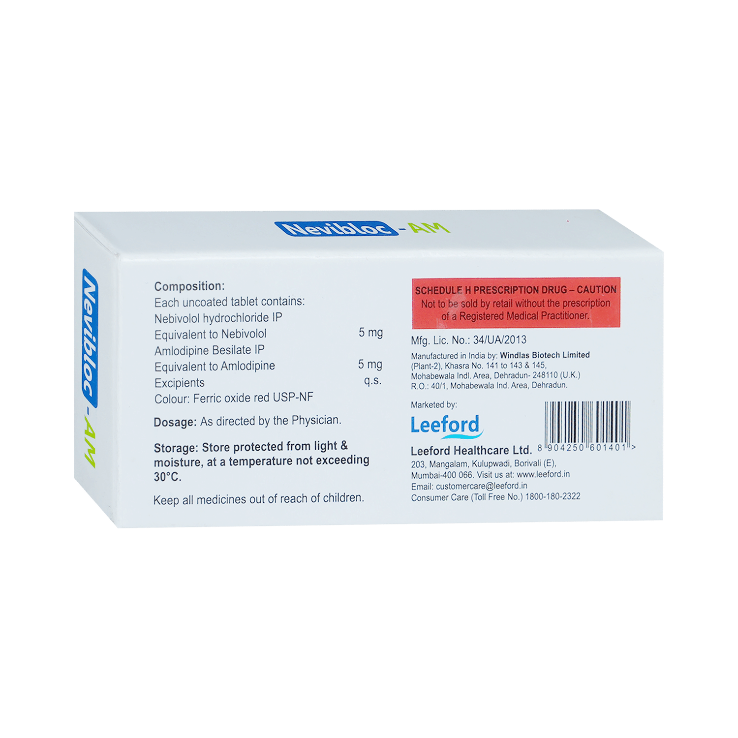 Nevibloc AM 5mg/5mg Tablet - Image 3