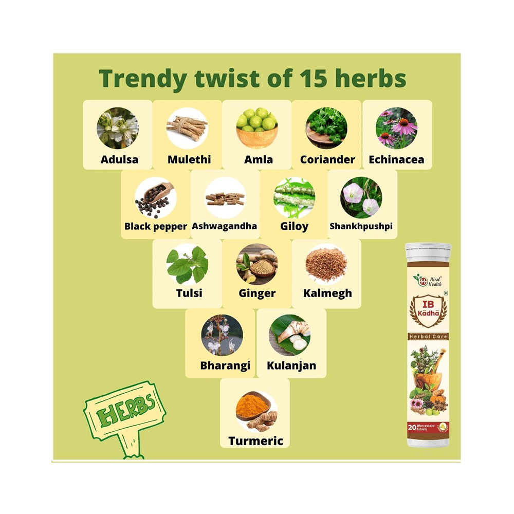Hiral Health IB Kadha Effervescent Tablet Lemon - Image 6