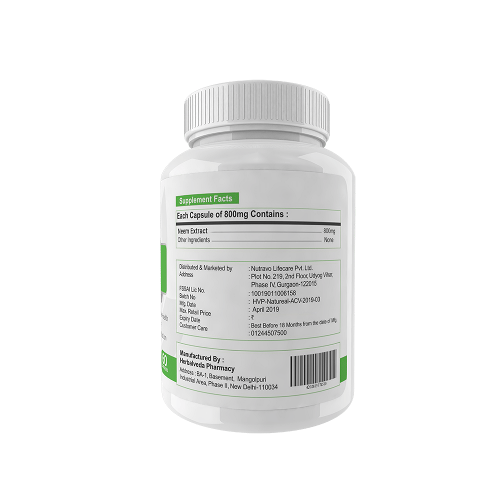 Natureal Neem Extract 800mg Capsule - Image 3