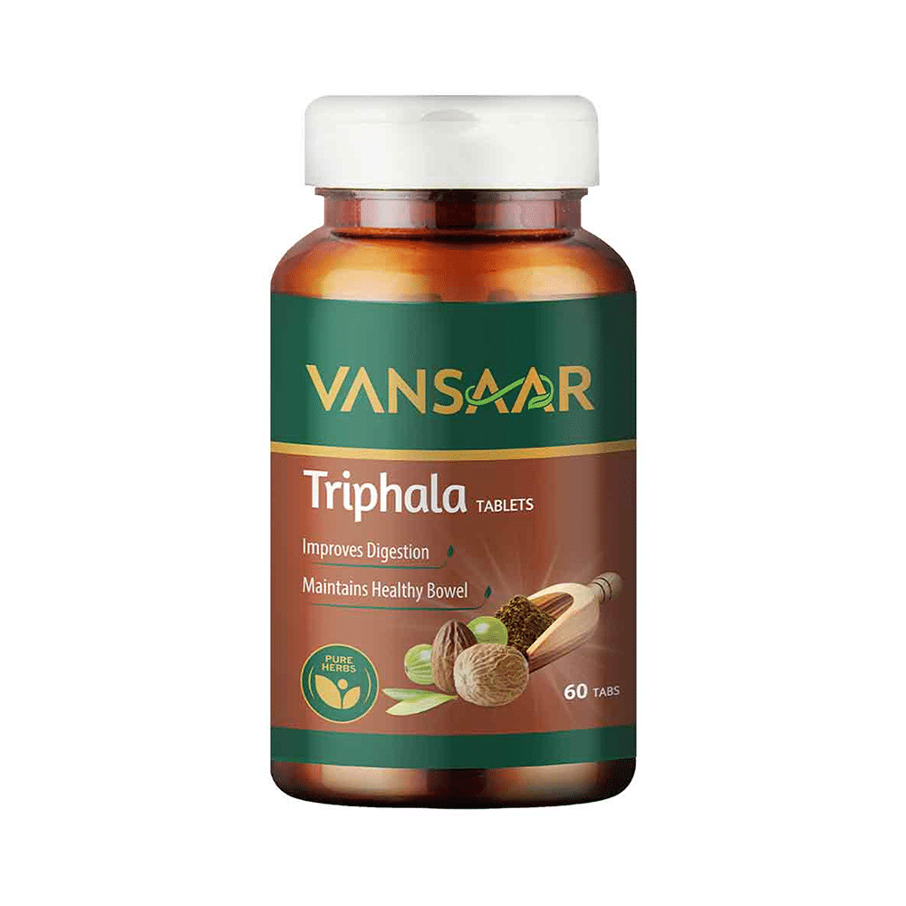 Vansaar Triphala Tablets | Supports Bowel Wellness | Relieves Constipation & Indigestion - Image 1