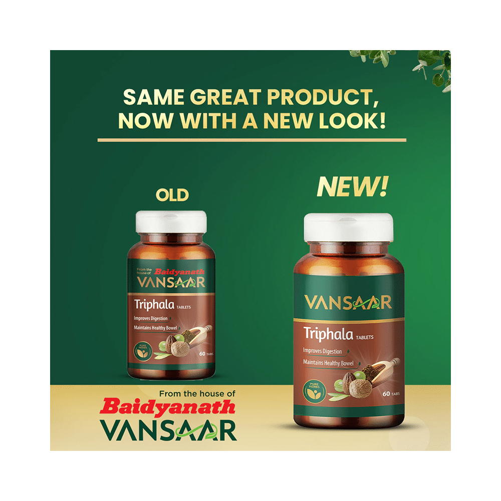 Vansaar Triphala Tablets | Supports Bowel Wellness | Relieves Constipation & Indigestion - Image 3