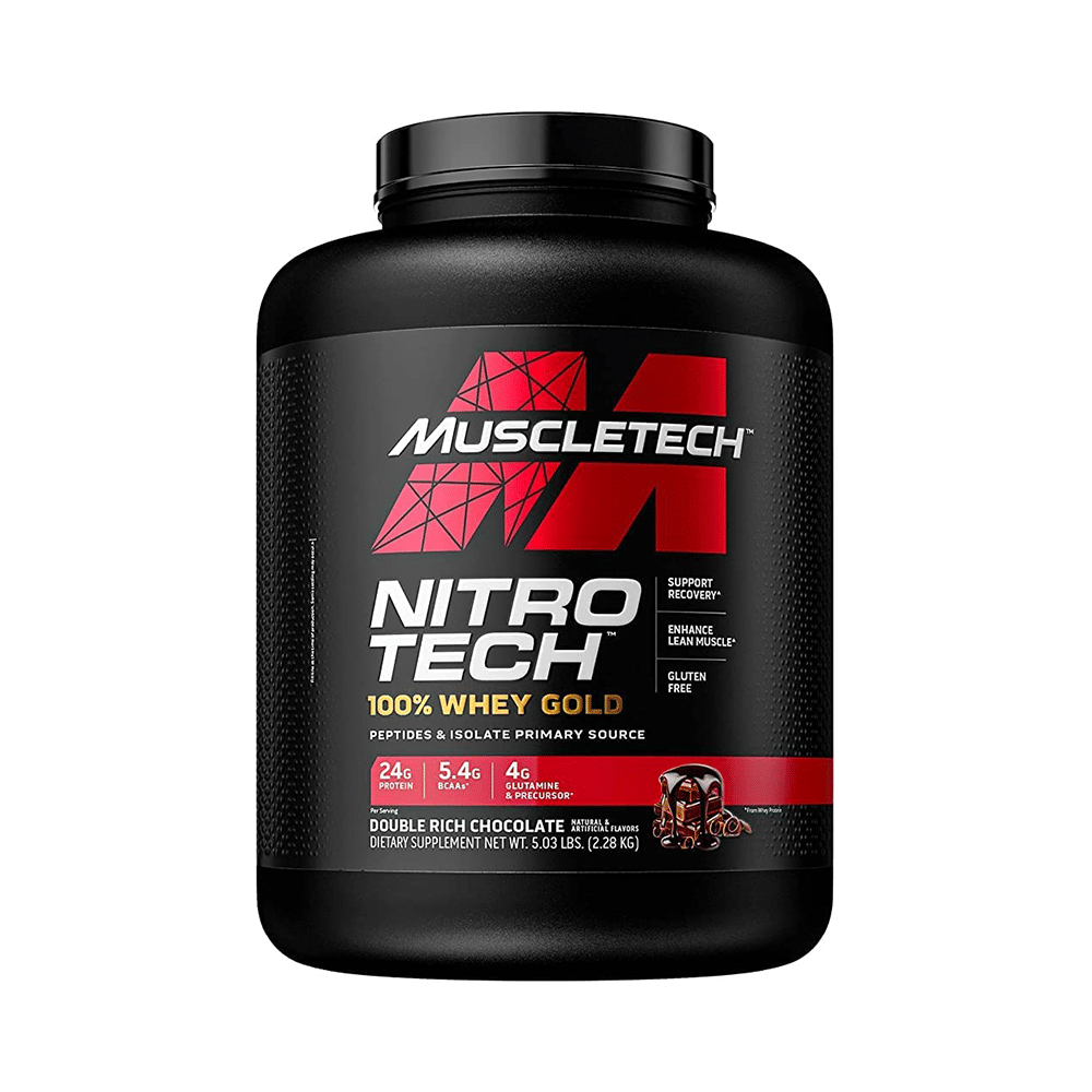 Muscletech Nitro Tech 100% Whey Gold Powder Double Rich Chocolate - Image 1