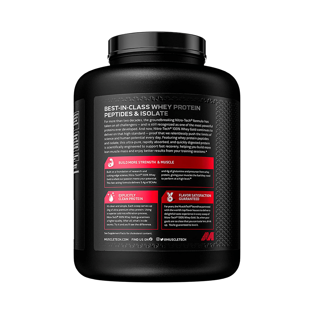 Muscletech Nitro Tech 100% Whey Gold Powder Double Rich Chocolate - Image 2