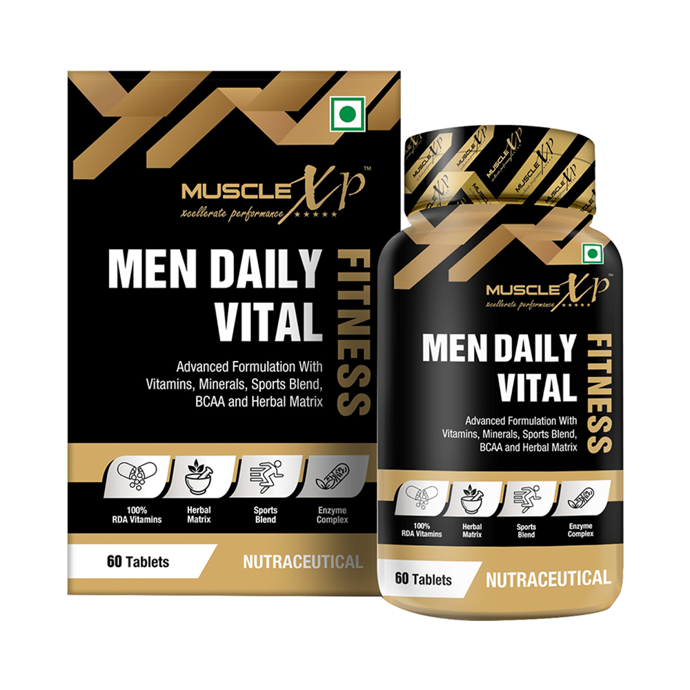MuscleXP Men Daily Vital Fitness Advanced Formulation with Vitamins, Minerals, Sports Blend, BCAA and Herbal Matrix Tablet (60 Each) - Image 2