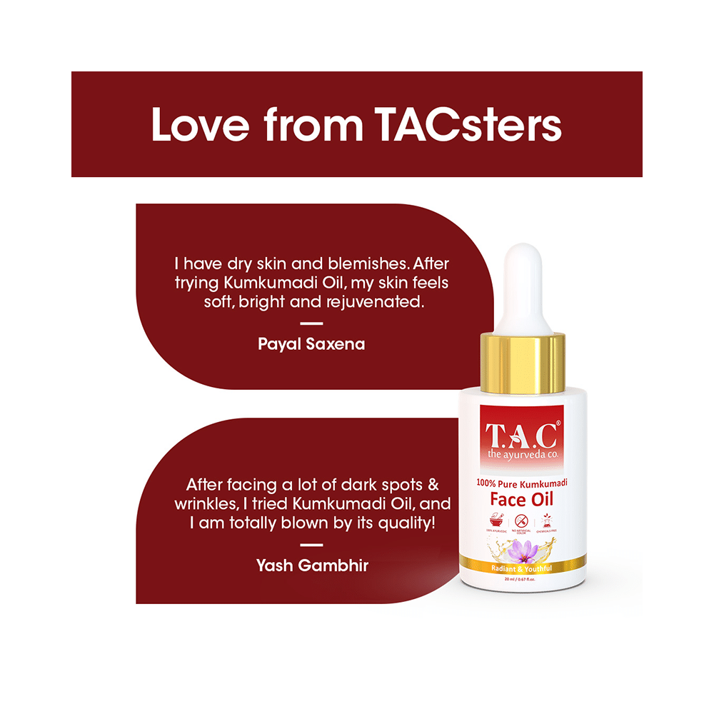 TAC The Ayurveda Co. 100% Pure Kumkumadi Face Oil - Image 6