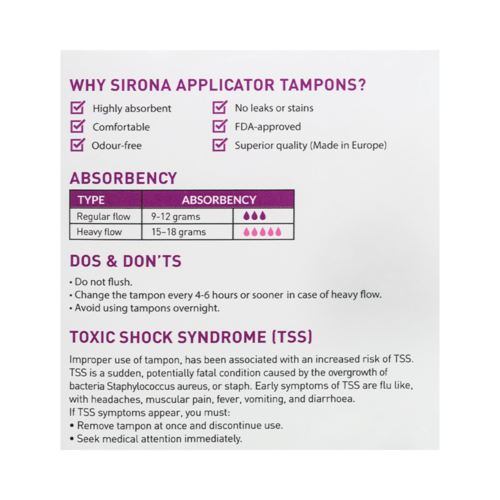 Sirona Premium Applicator Normal Flow Tampons - Image 2