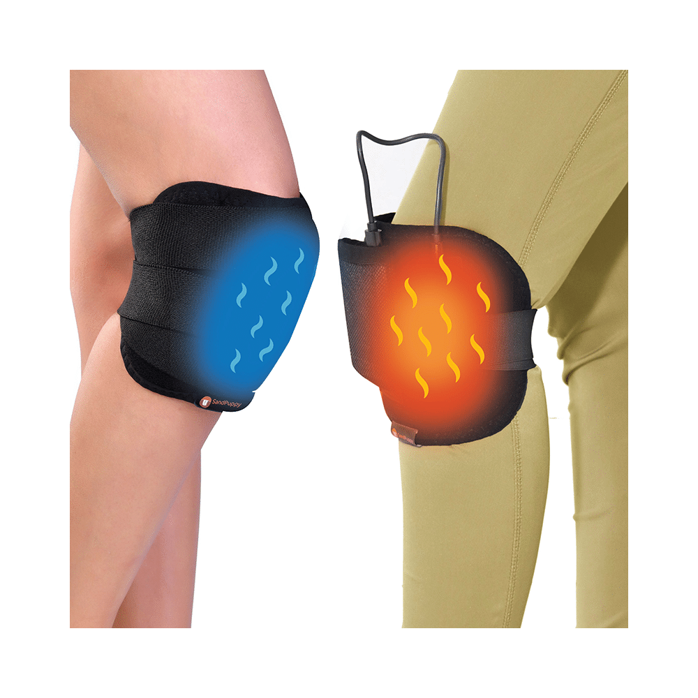 SandPuppy Combo Pack of Coldstrap Cold Compression Therapy Black & Strappr Wireless Joint Pain Relief Medium - Image 1