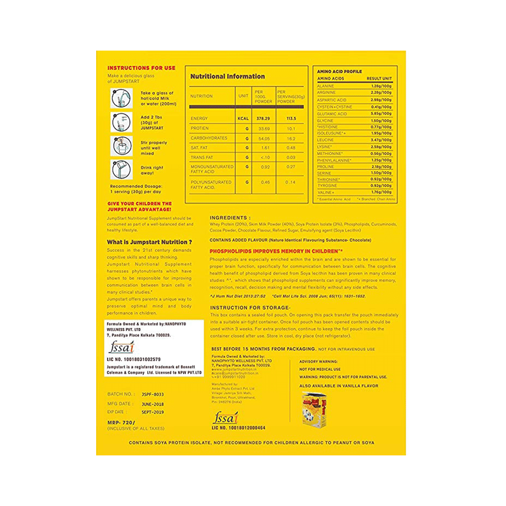Jump Start Nutritional Immuno Booster Supplement Chocolate - Image 6
