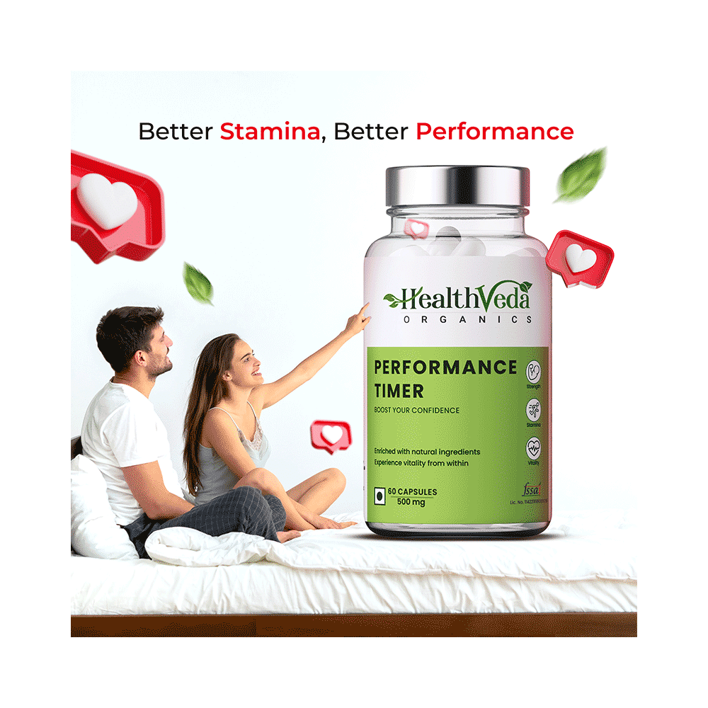 Health Veda Organics Performance Timer for Men Veg Capsule - Image 7