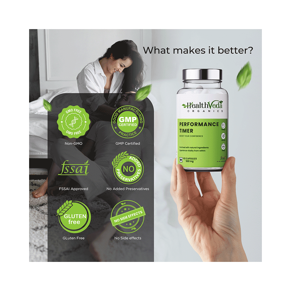 Health Veda Organics Performance Timer for Men Veg Capsule - Image 5