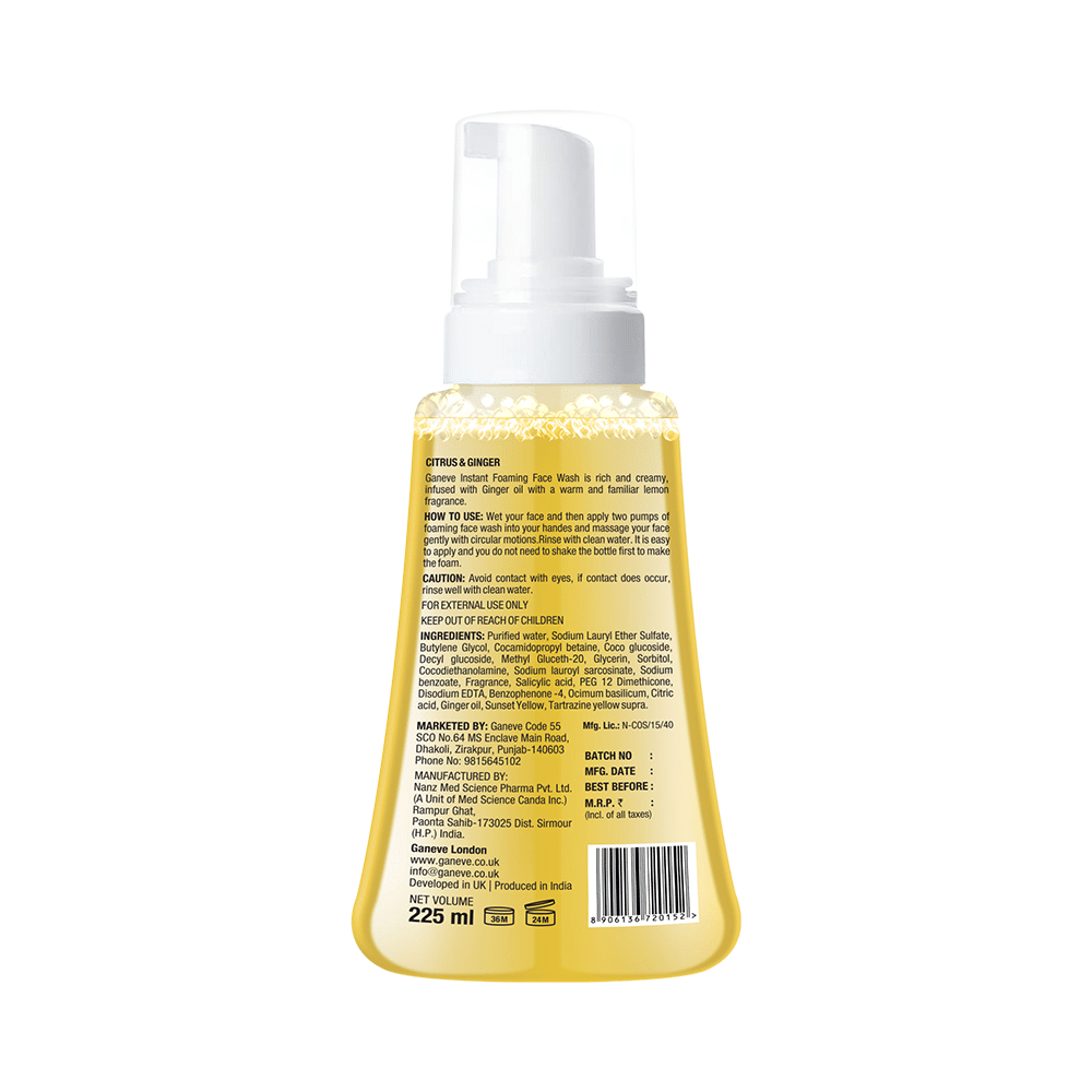 Ganeve London Foaming Face Wash Citrus & Ginger - Image 2