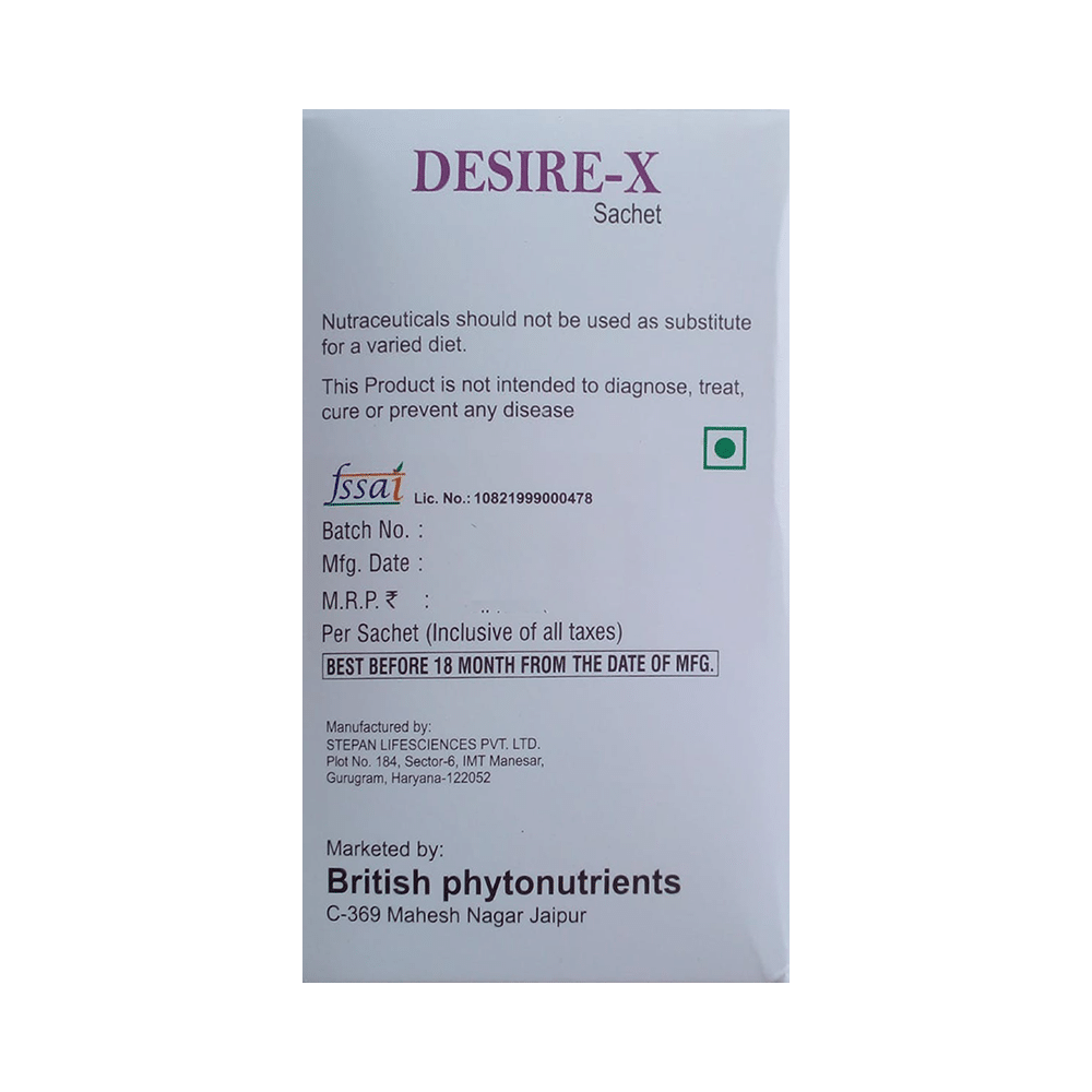 British Phytonutrients Desire-X Sachet (10gm Each) - Image 5
