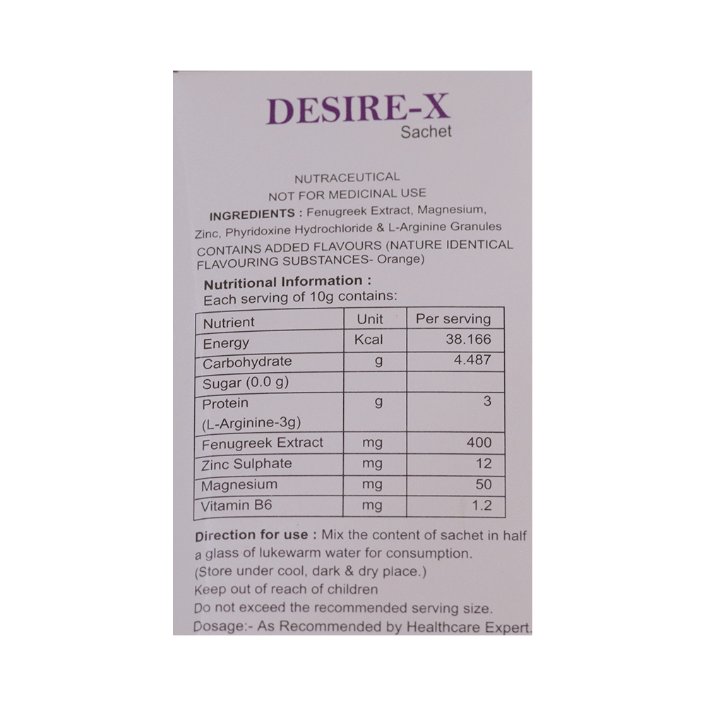 British Phytonutrients Desire-X Sachet (10gm Each) - Image 2