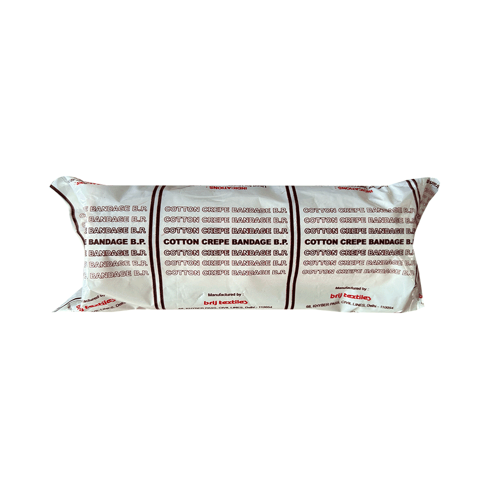 Brij Textiles Elastic Crepe Bandage 15cm x 4m