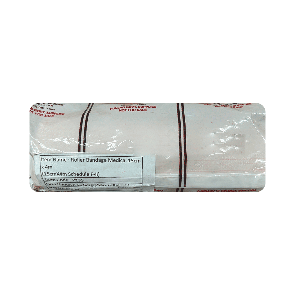 Brij Textiles Elastic Crepe Bandage 15cm x 4m - Image 2