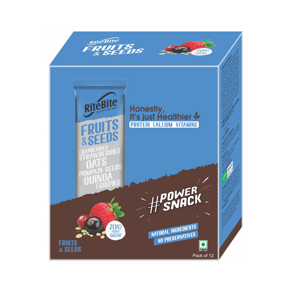 RiteBite Nutrition Bar with 4gm Protein Fruit and Seeds - Image 2