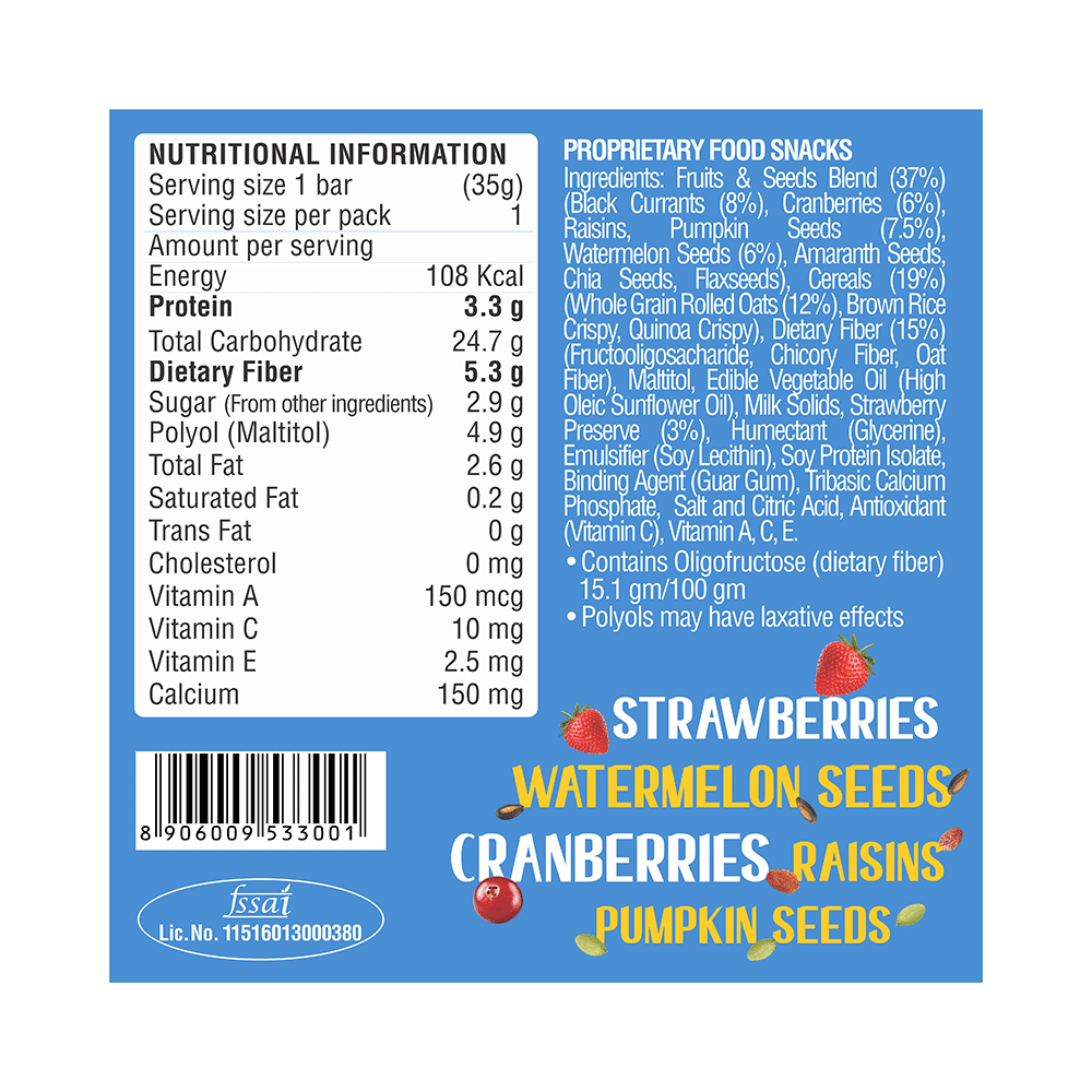 RiteBite Nutrition Bar with 4gm Protein Fruit and Seeds - Image 5