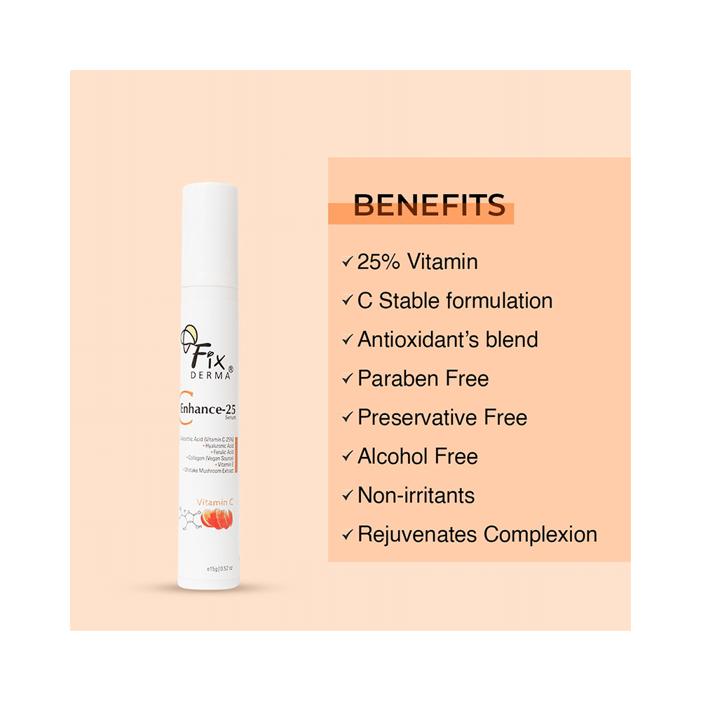 Fixderma C Enhance 25 Serum with Vitamin C | Reduces Dark Spots, Pigmentation & Wrinkles - Image 6
