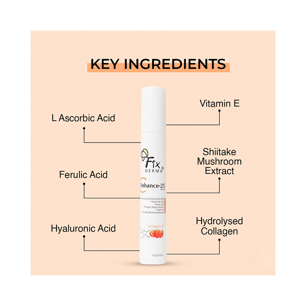 Fixderma C Enhance 25 Serum with Vitamin C | Reduces Dark Spots, Pigmentation & Wrinkles - Image 4