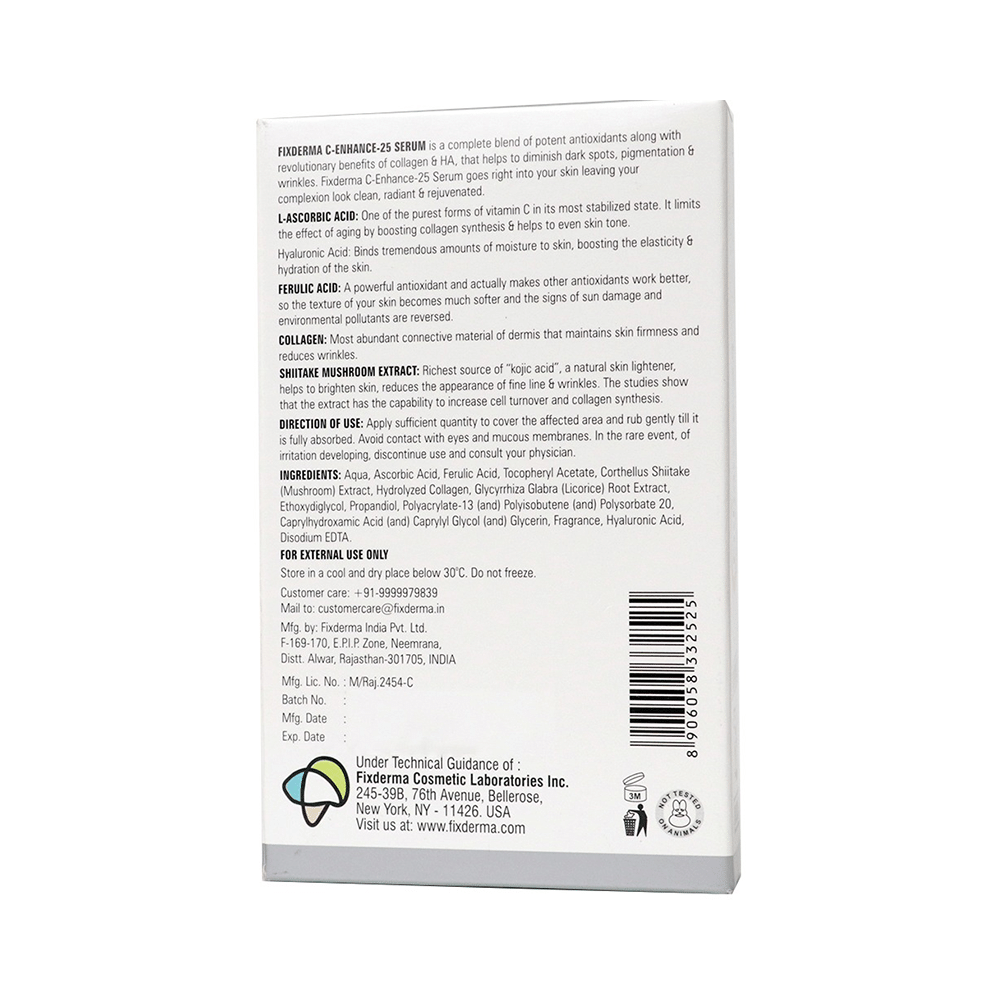 Fixderma C Enhance 25 Serum with Vitamin C | Reduces Dark Spots, Pigmentation & Wrinkles - Image 2