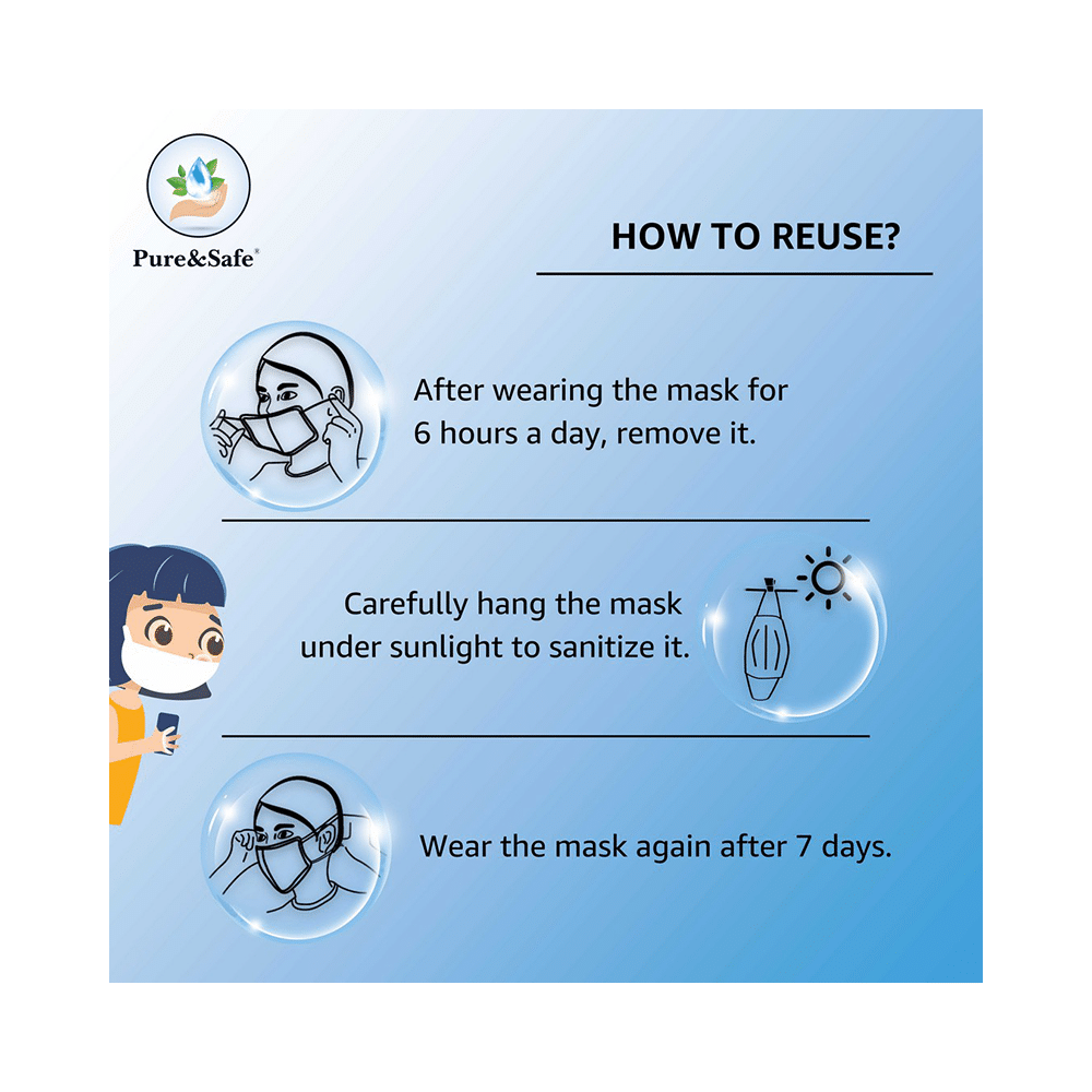 Pure & Safe Kids N95 Mask Grey - Image 5