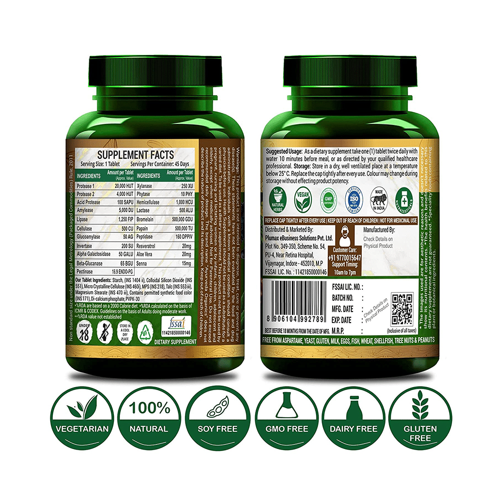 Ayurveda Organics Digestive Enzymes Vegetarian Tablet - Image 2