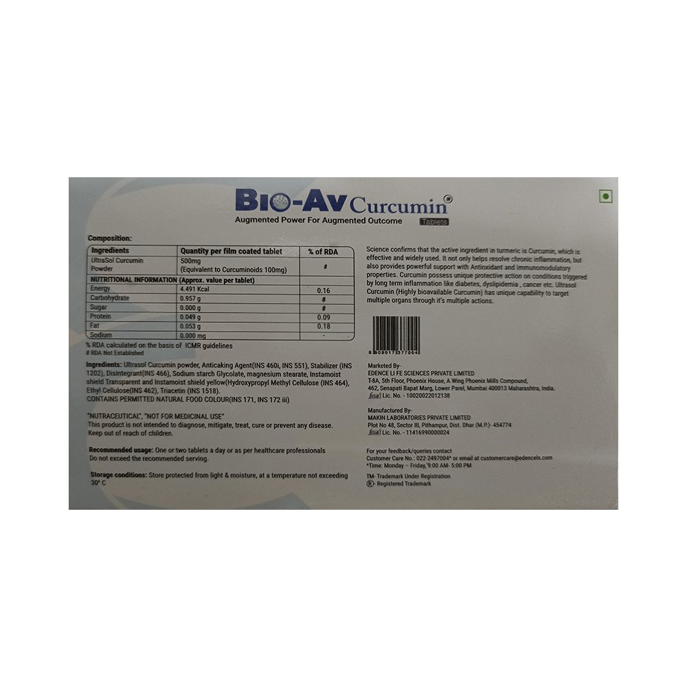 Bio-Av Curcumin 500mg Tablet - Image 2