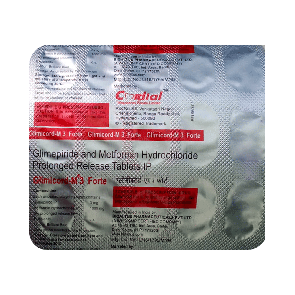 Glimicord-M 3 Forte Tablet PR - Image 1