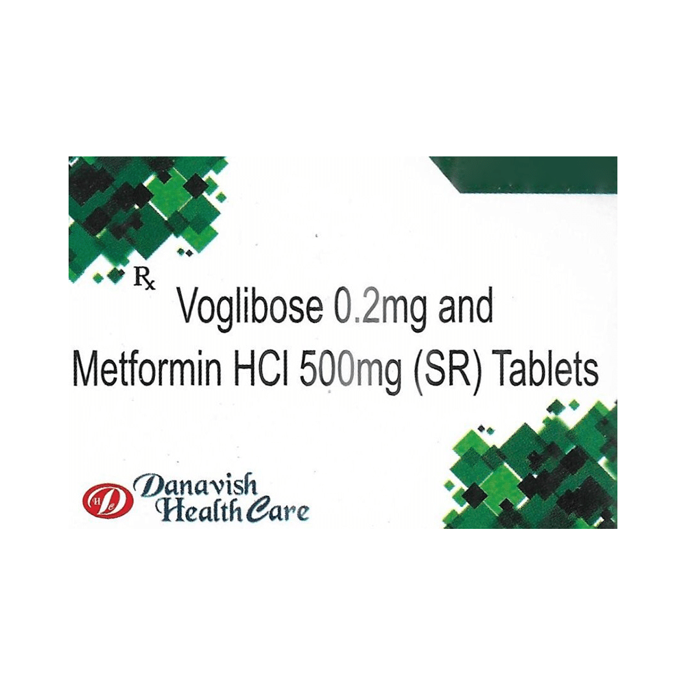 Danavish Metformin+Voglibose 500mg/0.2mg Tablet SR - Image 1