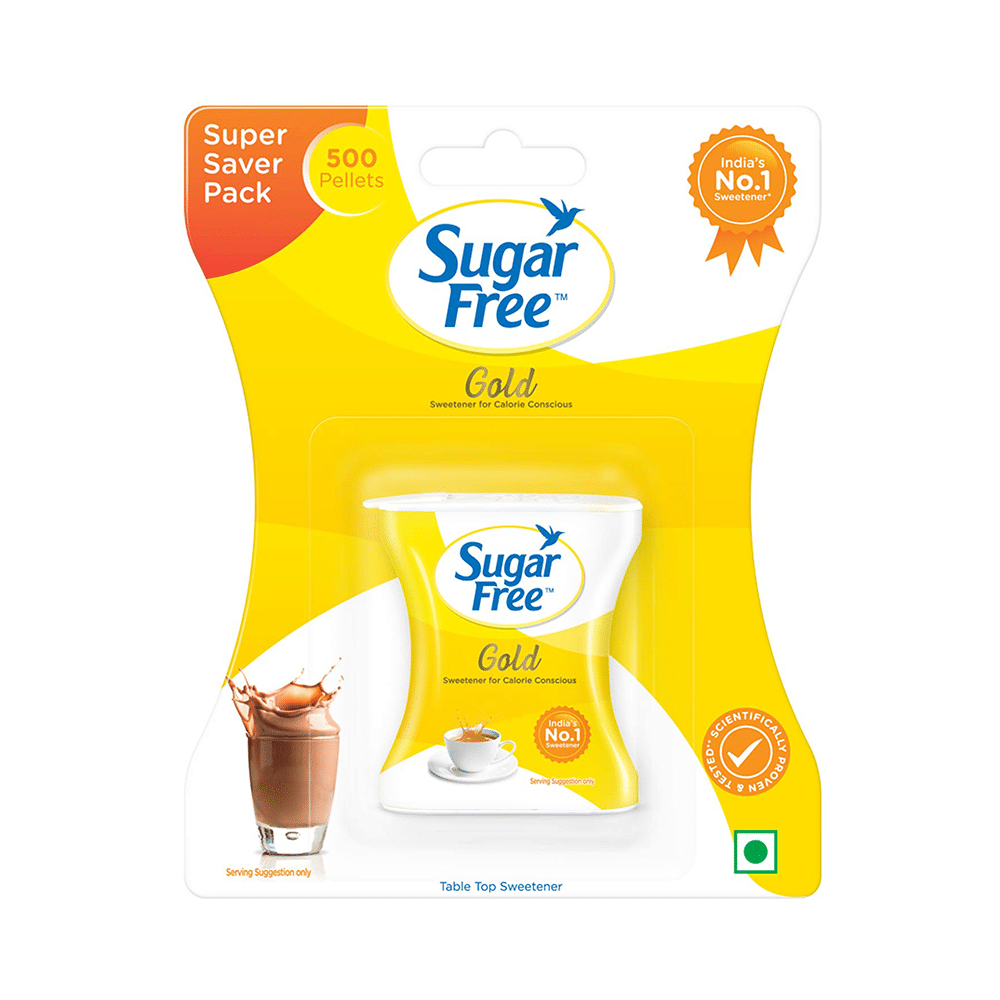 Combo Pack of Sugar Free Gold Low Calorie Aspartame Sweetener Pellet (500) & Kapiva Diafree Juice for Diabetes Care (1L) - Image 2