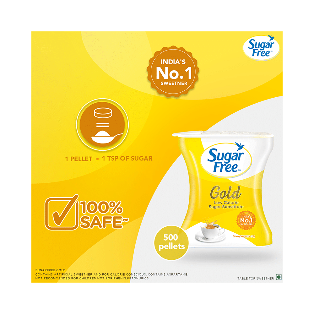 Combo Pack of Sugar Free Gold Low Calorie Aspartame Sweetener Pellet (500) & Kapiva Diafree Juice for Diabetes Care (1L) - Image 4