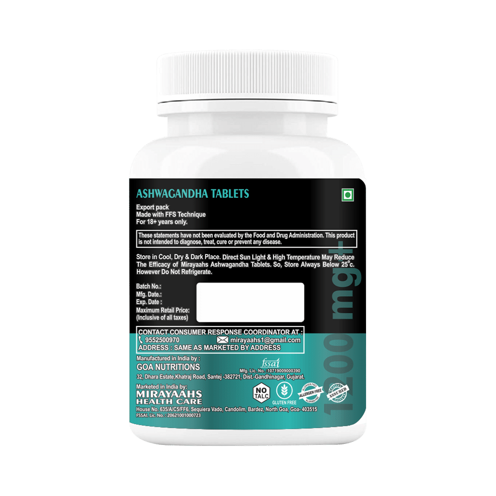 Mirayaahs Ashwagandha Tablet Sugar Free - Image 2