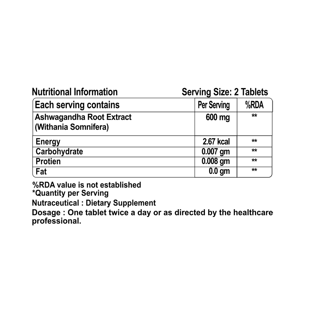 Mirayaahs Ashwagandha Tablet Sugar Free - Image 4
