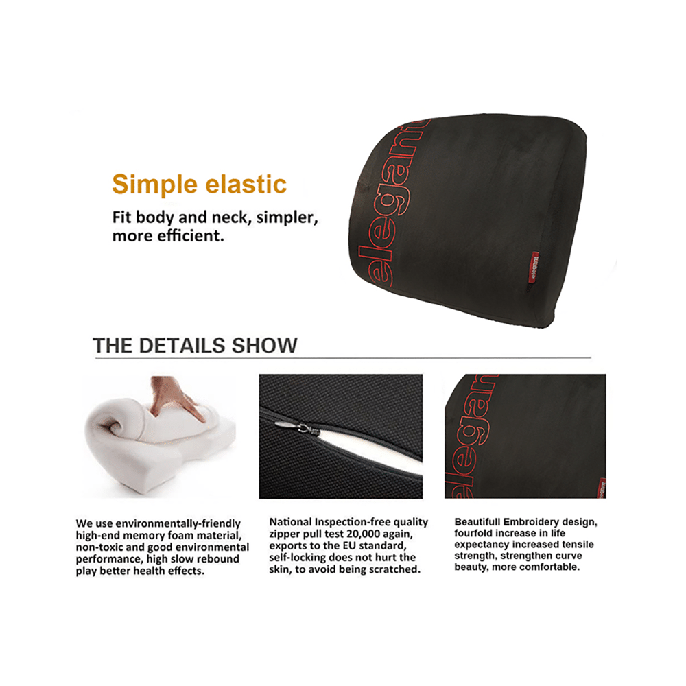Elegant Active Memory Foam Lumber Support Black - Image 4