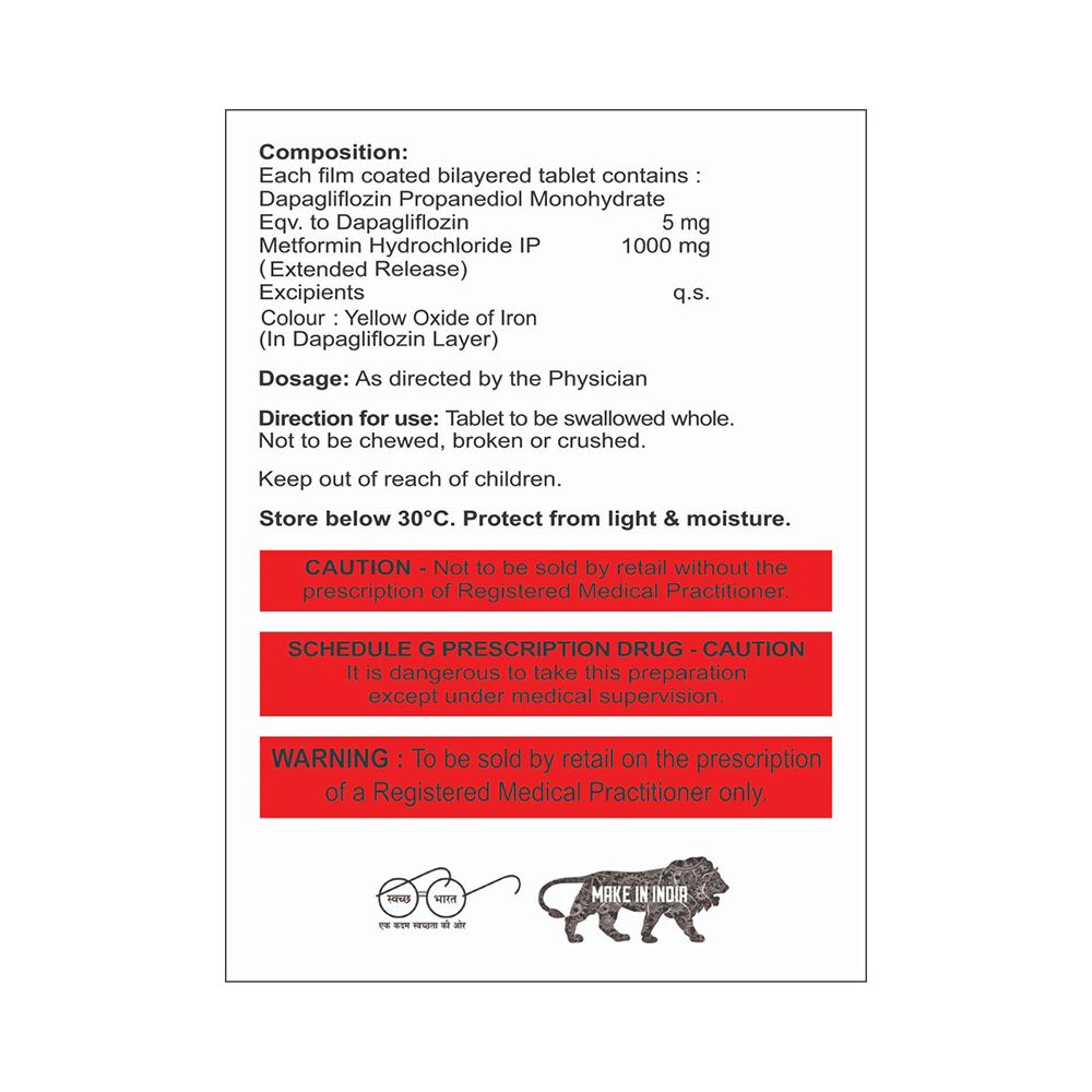 Dapafyzin-M 5/1000 Tablet ER - Image 2