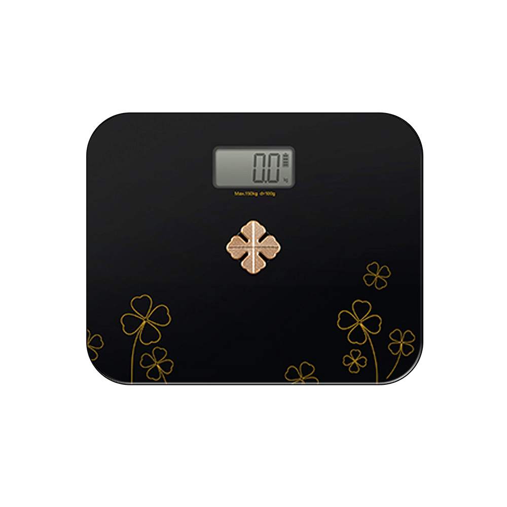 Sansui Personal Scale Battery Free Golden Button 150kg Black