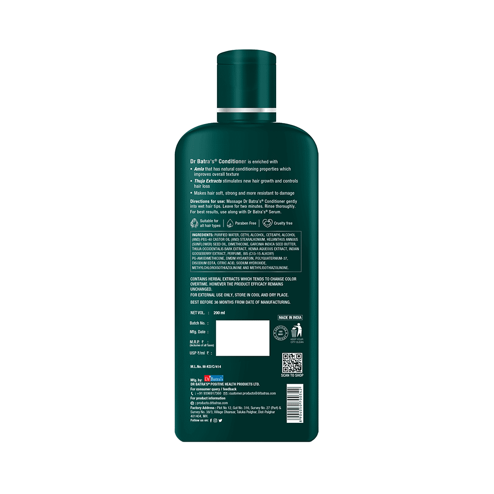 Dr Batra's Combo Pack of Anti-Dandruff Hair Serum 125ml, Conditioner 200ml and Shampoo 500ml - Image 4