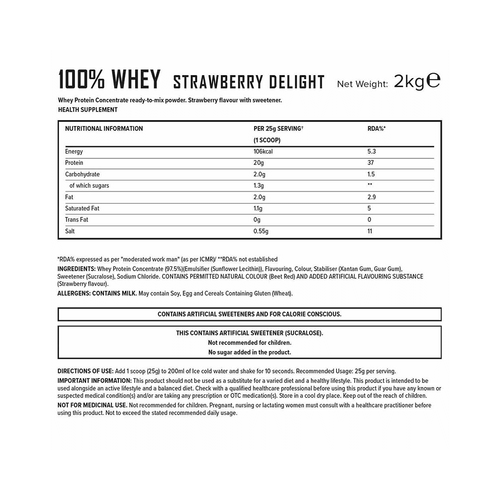 PHD 100% Grass Fed Whey Protein Strawberry Delight - Image 4